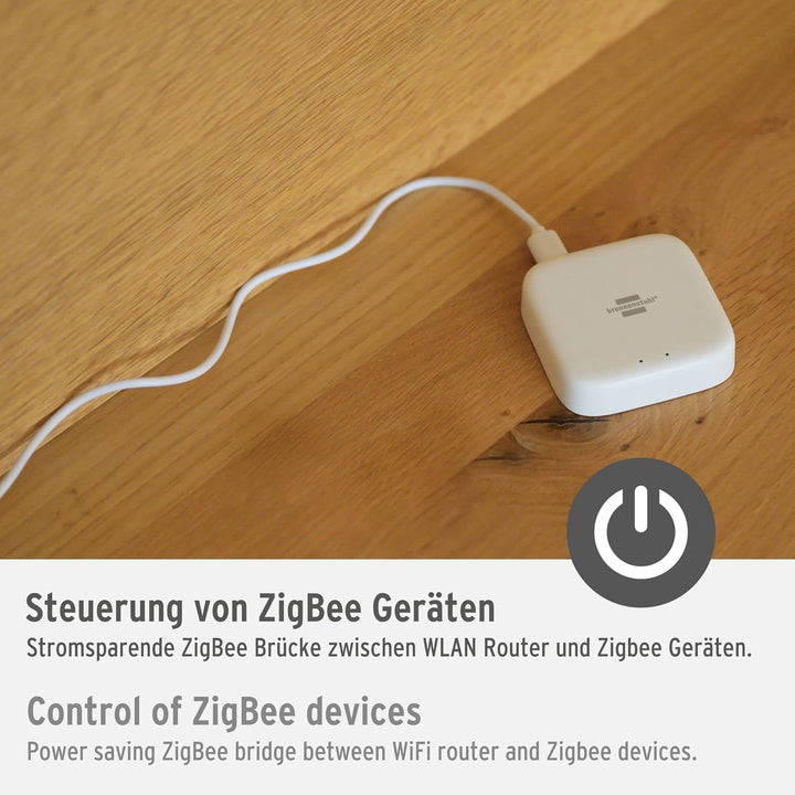 Brennenstuhl Connect Zigbee Gateway GWY CZ 01 (Zigbee Bridge für die Steuerung von Zigbee Smart Home
