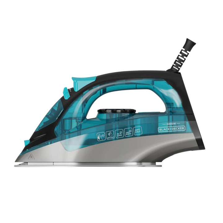Black+Decker - Dampfbügeleisen 2200W | Dauerdampf 30g/min | Dampfstoss 120g/min | Edelstahlsohle | A