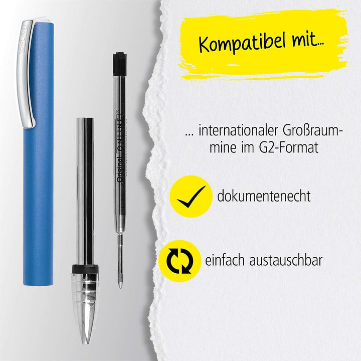 ONLINE Kugelschreiber Vision Blue I Drehkugelschreiber mit Standard Grossraummine in Strichstärke M,