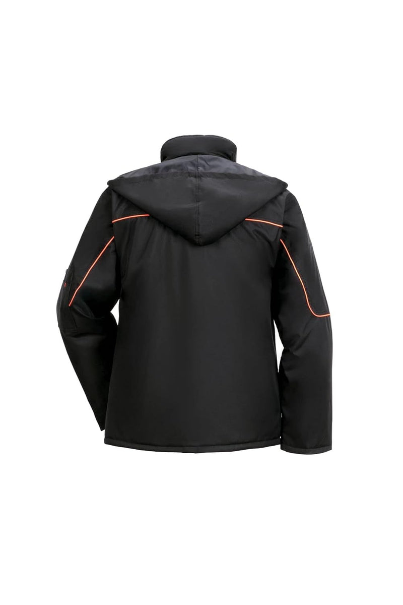 Planam Outdoor Winter Herren Piper Jacke schwarz orange Modell 3535 Grösse S schwarz/orange S, schwa