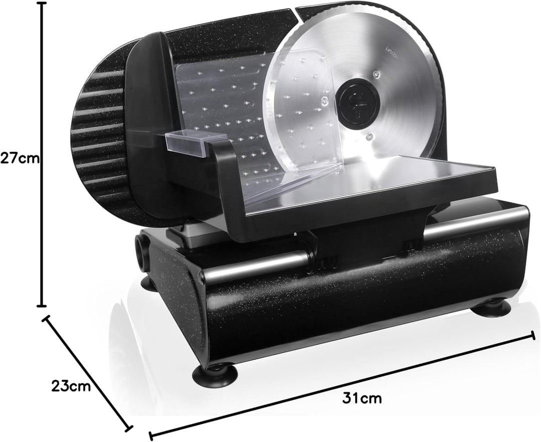 Silva Allesschneider elektrisch AS 520 - Schneidemaschine Brot und Wurst 0-15mm schwarz, 150W Metall