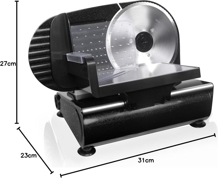 Silva Allesschneider elektrisch AS 520 - Schneidemaschine Brot und Wurst 0-15mm schwarz, 150W Metall