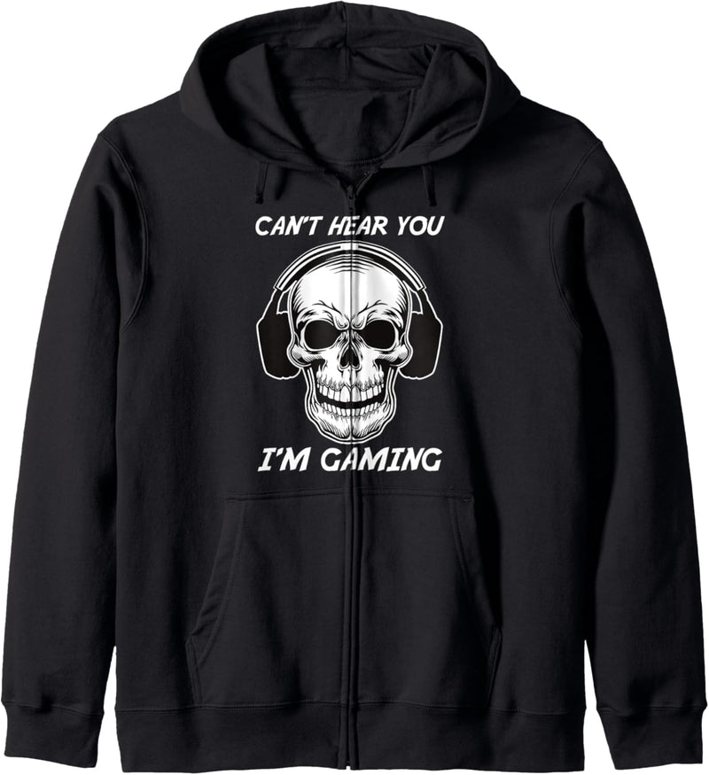 Lustiges Gamer Skeleton Punk Rock Gaming Headset Kann nicht Kapuzenjacke