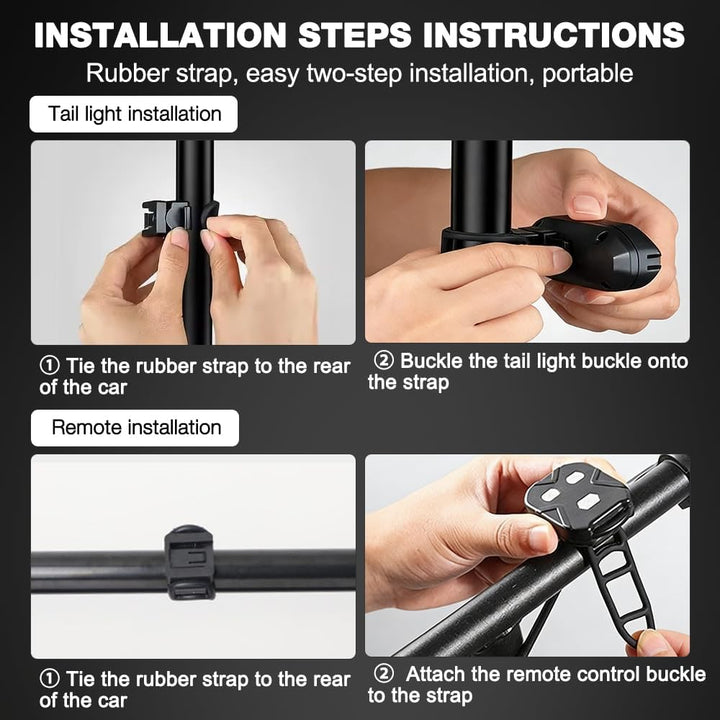 Blinker E Scooter, IPX4 USB Wiederaufladbar E Scooter Blinker mit Funkfernbedienung & Automatische B