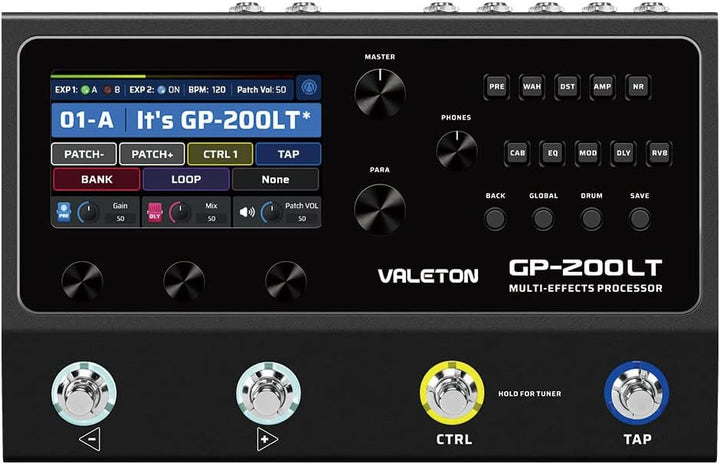Valeton Gitarren Bass Effektpedal Multi-Effekte Prozessor Gitarren Bass Amp Modeling IR Cabinets Sim