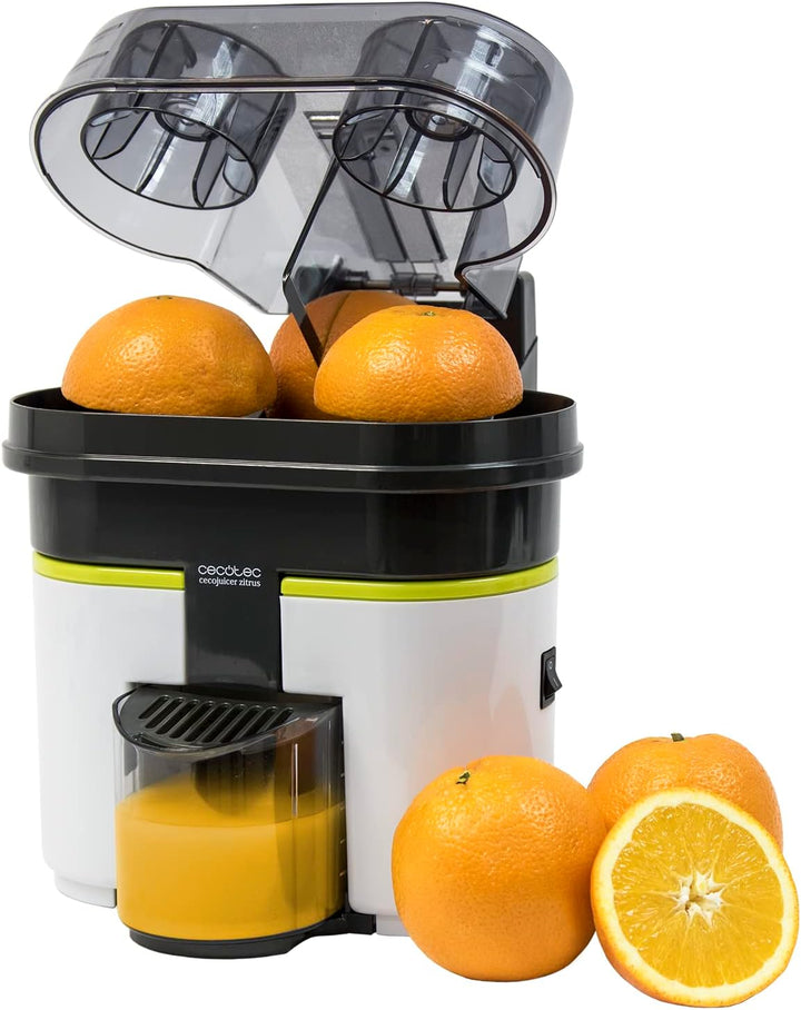 Cecotec Cecojuicer Zitrus Turboentsafter. Schneiden und Entsaften, 2 Köpfe, 500 ml Tank, BPA-frei, E