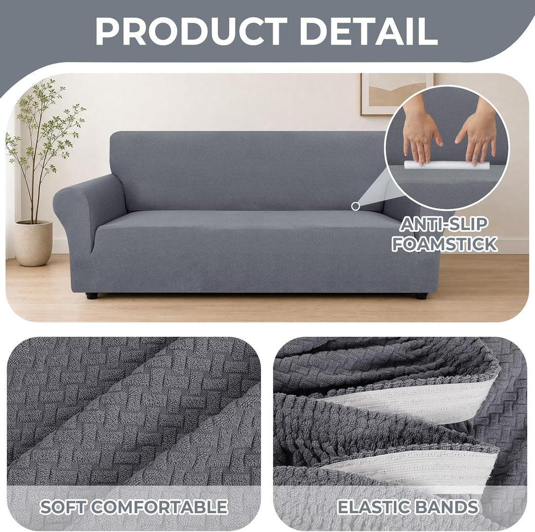 Ystyle Sofa überzug 1 Sitzer Mit Armlehne, Stretch Sofabezug rutschfest, Modern Sofa Cover Für Hunde