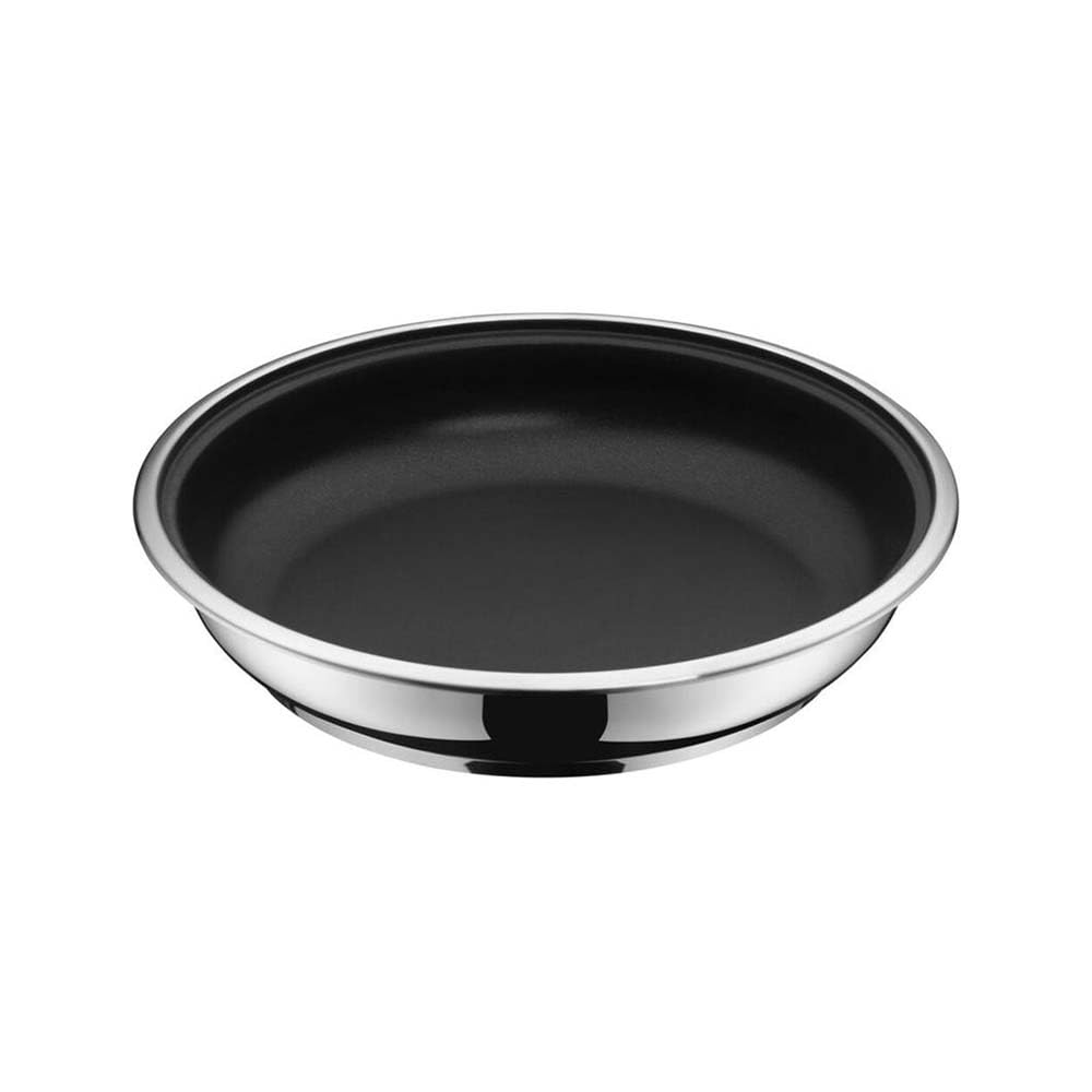 WMF Click&amp;Serve Bratpfanne Induktion 28 cm, ohne Edelstahlgriff, kratzfest, Cromargan Edelstahl besc