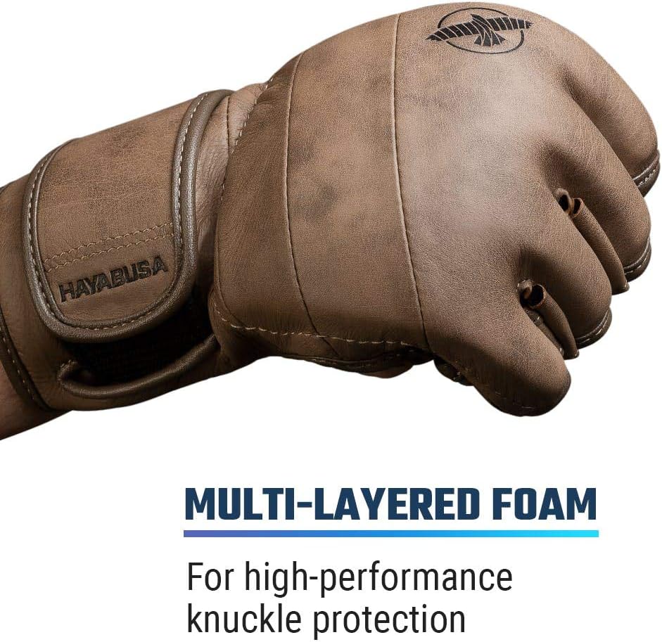Hayabusa T3 LX 4oz MMA Handschuhe aus Leder Ideal für Kampf XL Braun, XL Braun