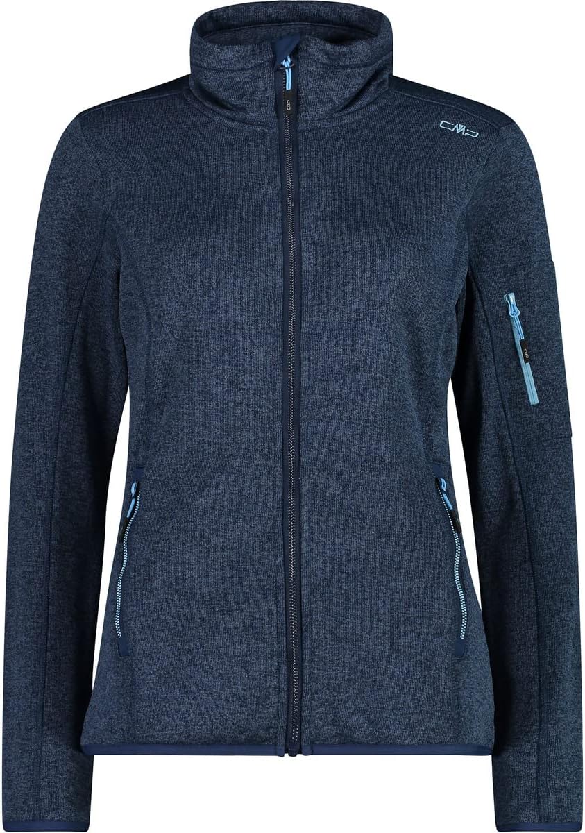 CMP Damen Knitted Mesh Jacke Fleecejacke Fleecepullover 42 Blaues Feuerzeug, 42 Blaues Feuerzeug