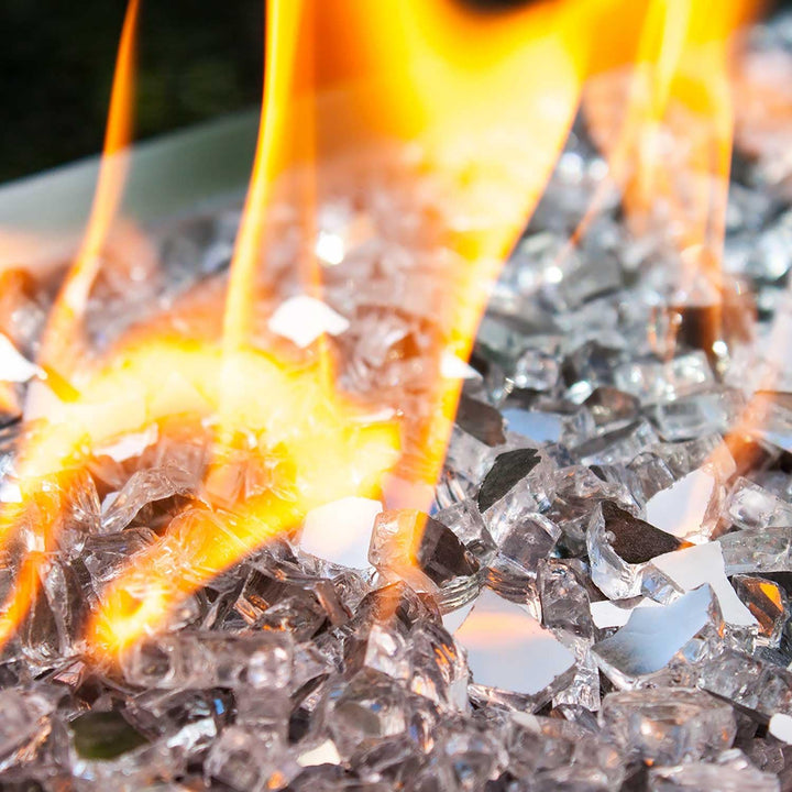 Celestial Fire Glass Hochglänzendes, 1,27 cm reflektierendes gehärtetes Feuerglas in Diamant-Sternli