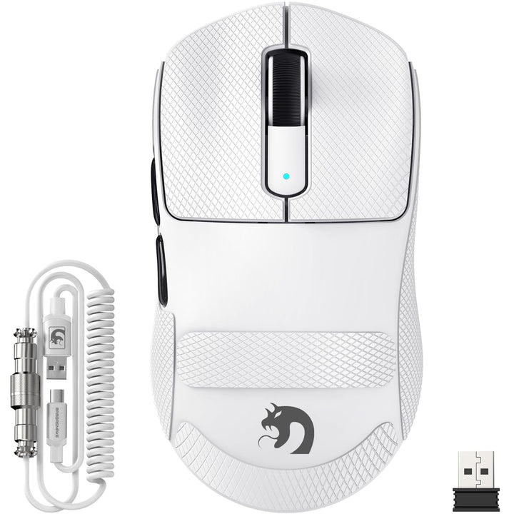 MAMBASNAKE M3 39g SUPERLEICHTE Kabellose Gaming-Maus mit Spiralkabel, PixArt PAW3395PRO-Sensor, Bis