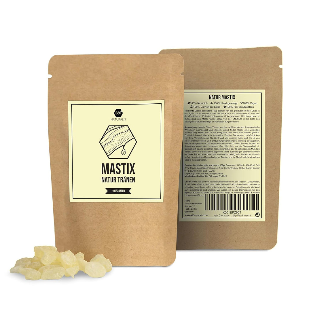 Natur Chios Mastix - Medium Tears - 25g - Natur Kaugummi Mastix 25 g (1er Pack), Mastix 25 g (1er Pa