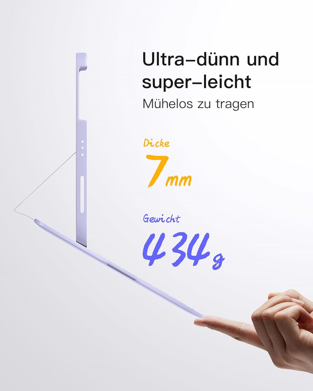 Inateck iPad 10 Generation Hülle mit Tastatur, für iPad 11 Gen. A16 2025 11 Zoll, Air 11 Zoll M3/M2