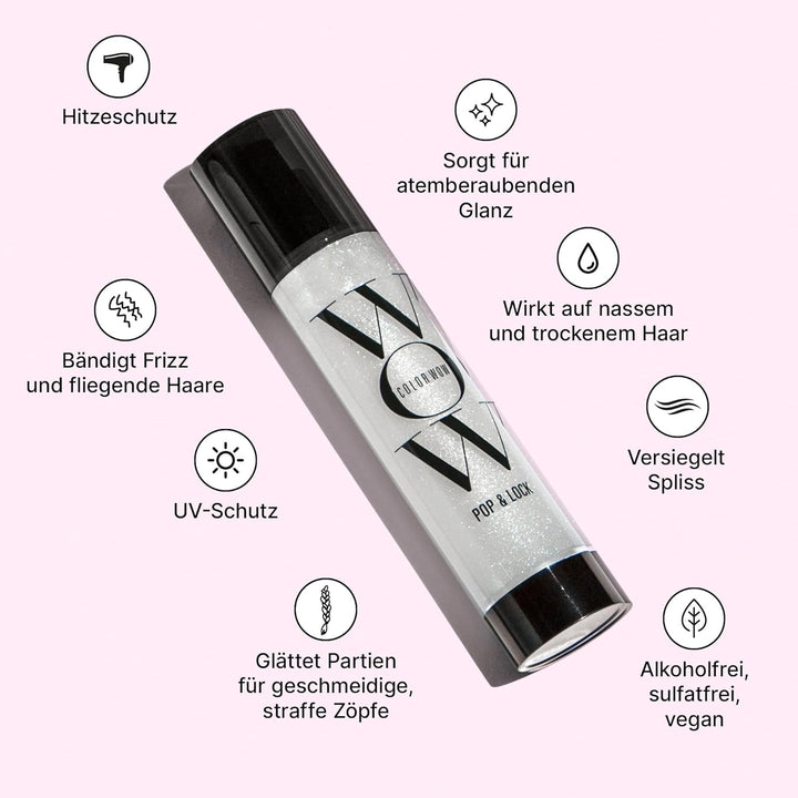 Color Wow Pop & Lock High Gloss Finish, Feuchtigkeitsspendendes Haaröl für Strahlenden Haarglanz, Ha