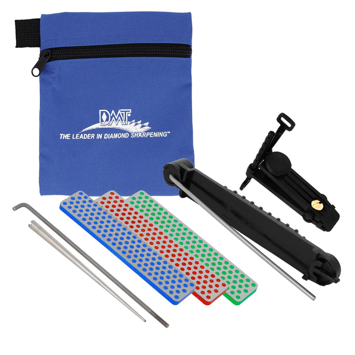 DMT Deluxe Aligner-Kit, 3 Schleifsteine mit Diamanten/1 Schärfer für gezahnte Klingen, 1 Stück, ADEL