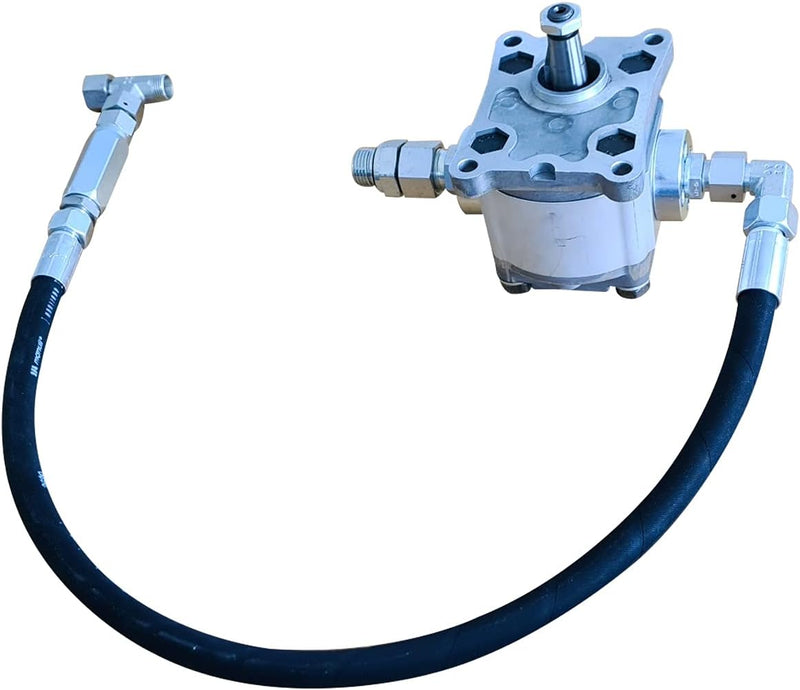 Anhängerpumpe Kipperpumpe Akkuschrauber PKW Anhänger Hydraulikpumpe (T-Stück BSP 3/8" ohne Halteplat
