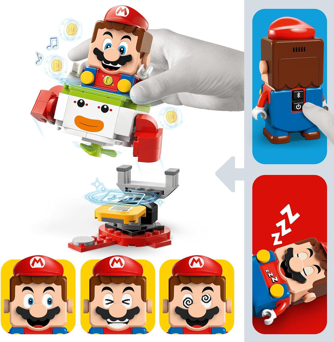 LEGO Super Mario Abenteuer mit dem interaktiven Mario, Set mit Junior-Clown-Kutsche, Spielzeug-Yoshi