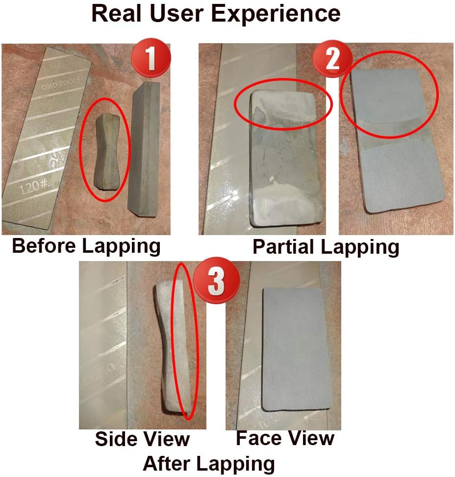 Diamant-Abflachungsstein-Läppplatte Doppelseitige (120 & 180) Körnung Diamant-Schärfplatte Befestigu