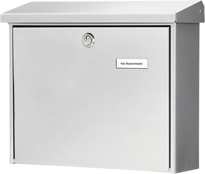 Burg-Wächter Briefkasten mit Öffnungsstopp, A4 Einwurf-Format, EU Norm EN 13724, Verzinkter Stahl, A