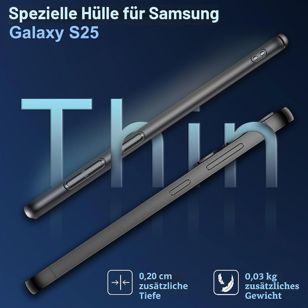 Ultradünne Hülle für Samsung Galaxy S25 5G, Extrem Dünn Matte Finish S25 Handyhülle PC Schale [Anti-