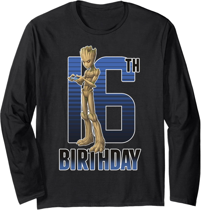 Marvel Guardians Of The Galaxy Groot 16th Birthday Langarmshirt