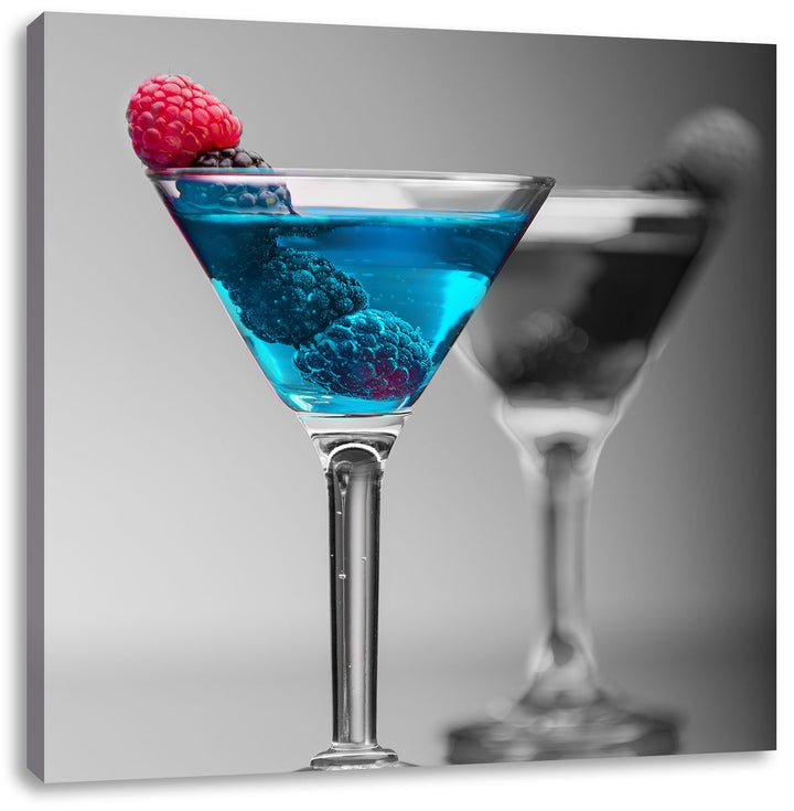 Pixxprint Leckere frische Cocktails als Leinwandbild Quadratisch/Grösse: 70x70 / Wandbild/Kunstdruck
