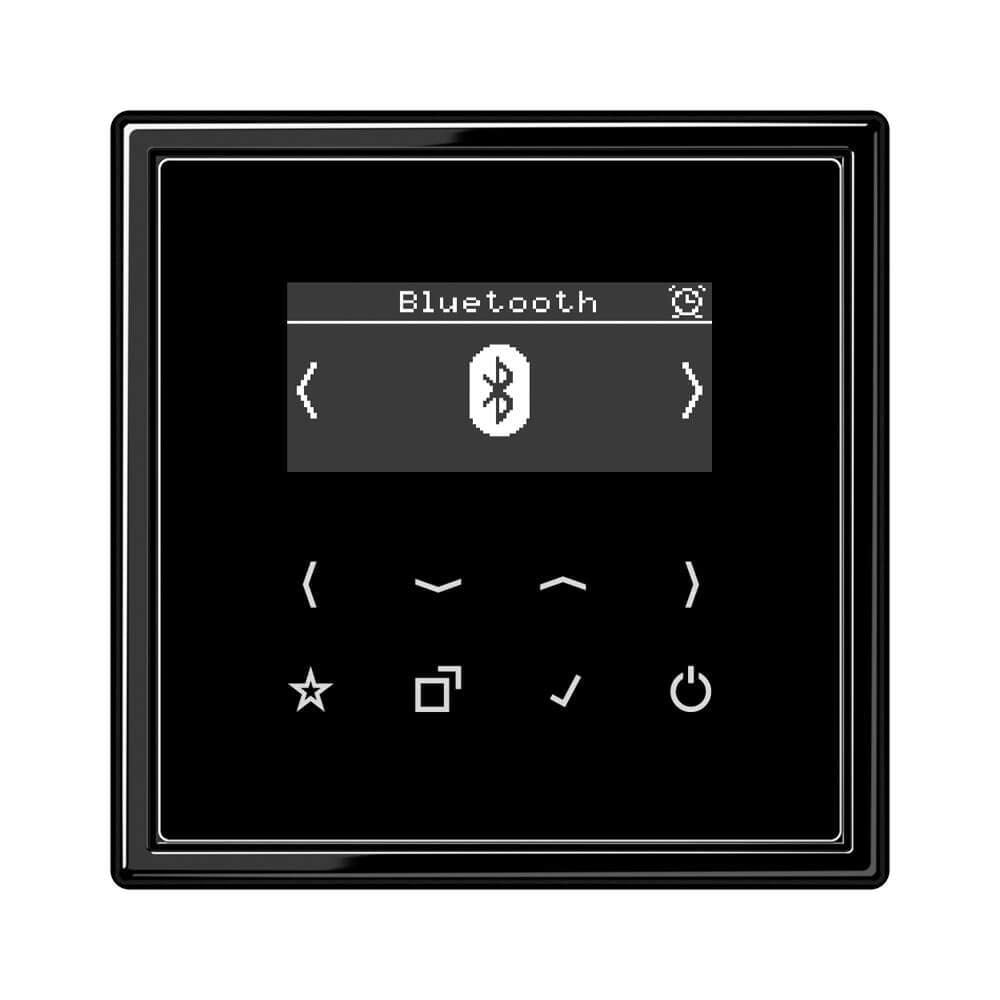 Jung Smart Radio DAB Bluetooth Komplett-Set Serie LS Schwarz DABLSBTSW mit 1-Fach Rahmen LS981SW