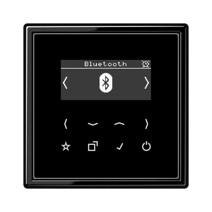 Jung Smart Radio DAB Bluetooth Komplett-Set Serie LS Schwarz DABLSBTSW mit 1-Fach Rahmen LS981SW