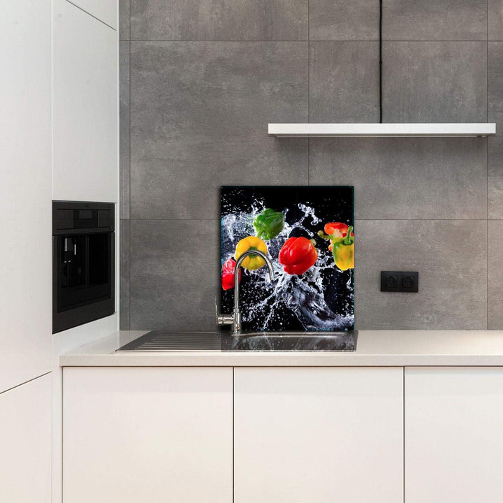 TMK ArtDeko Herdabdeckplatte 1 Teilig 60x65 cm - Spritzschutz Herdabdeckung – Herdschutz aus Sicherh