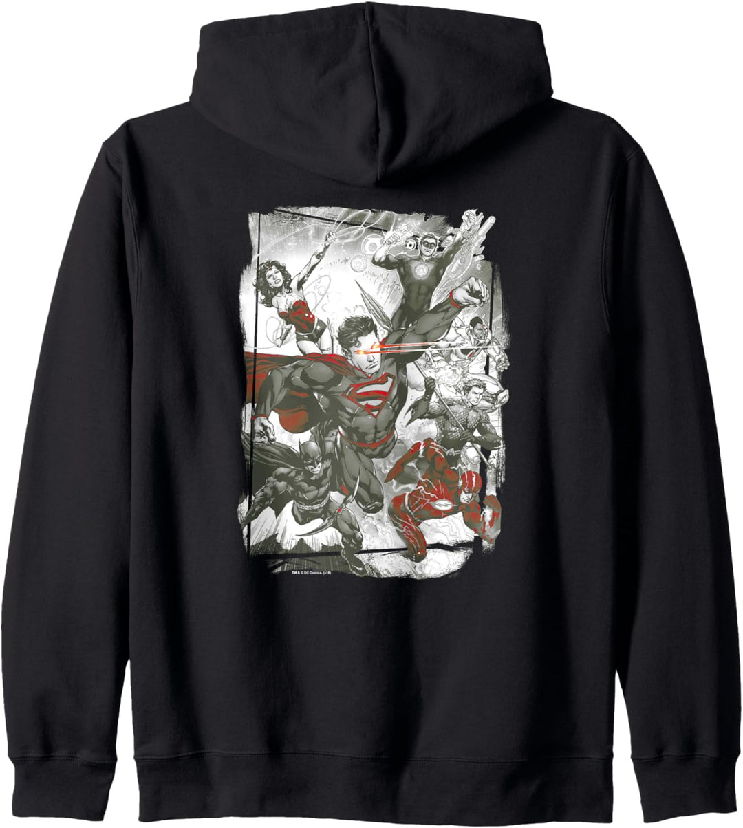 Justice League Green and Red Kapuzenjacke