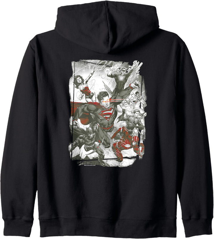 Justice League Green and Red Kapuzenjacke