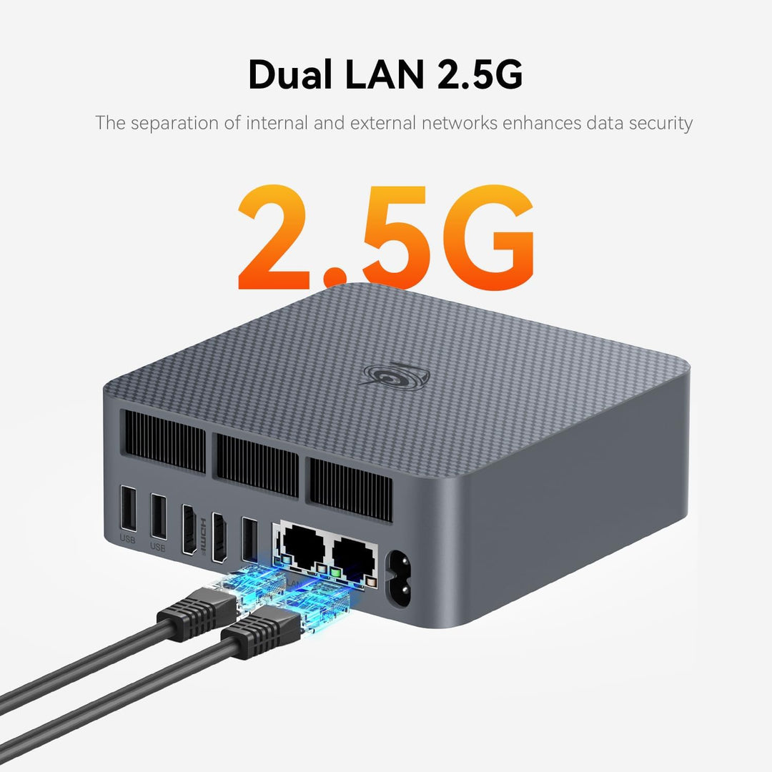 Beelink Mini PC EQR7, AMD Ryzen 7 7735HS(8C/16T bis zu 4,7Ghz), Mini Computer 24GB LPDDR5 500GB M.2