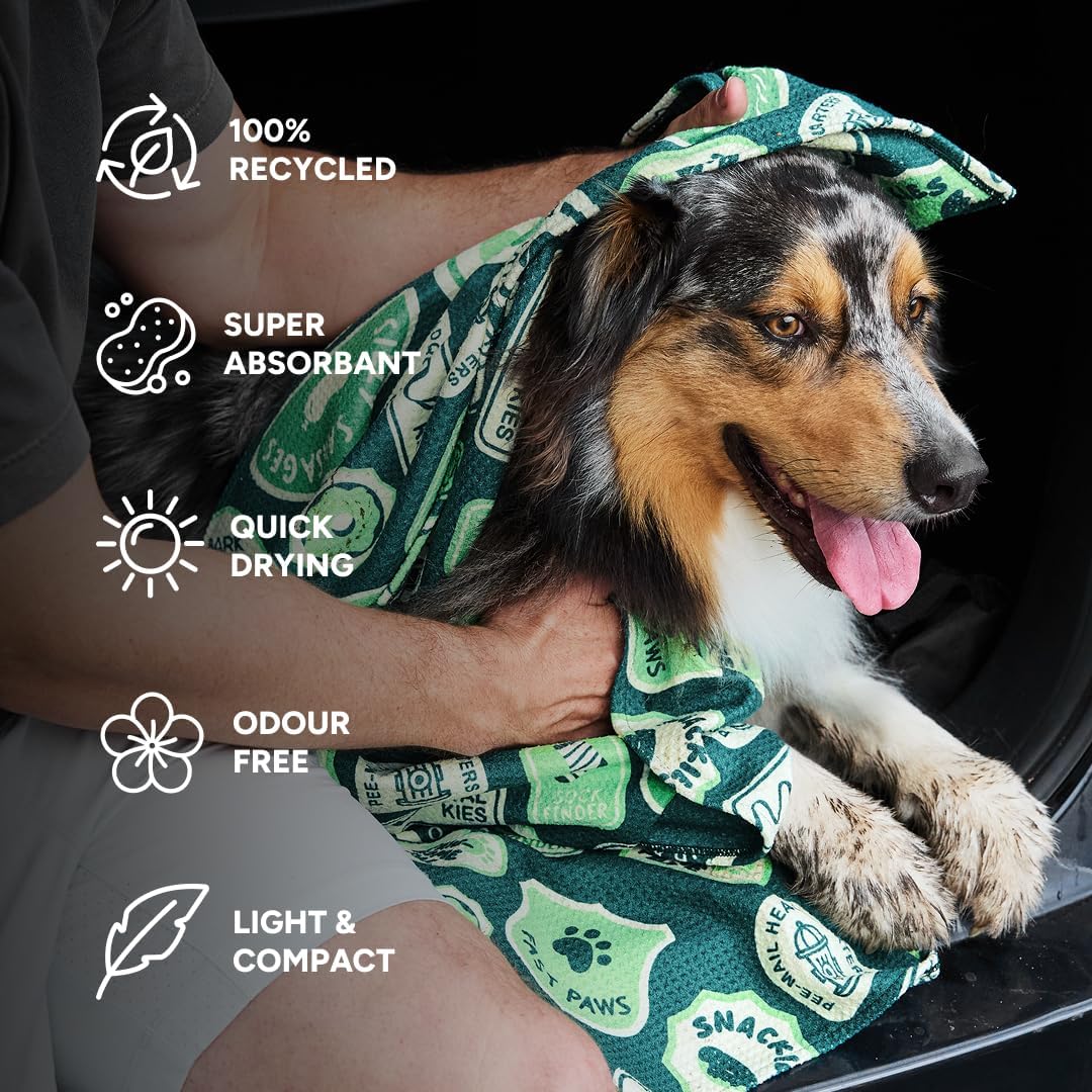 Dock &amp; Bay Hundehandtuch - Besonders saugfähig und schnell trocknendes Handtuch mit Tragetasche - 10