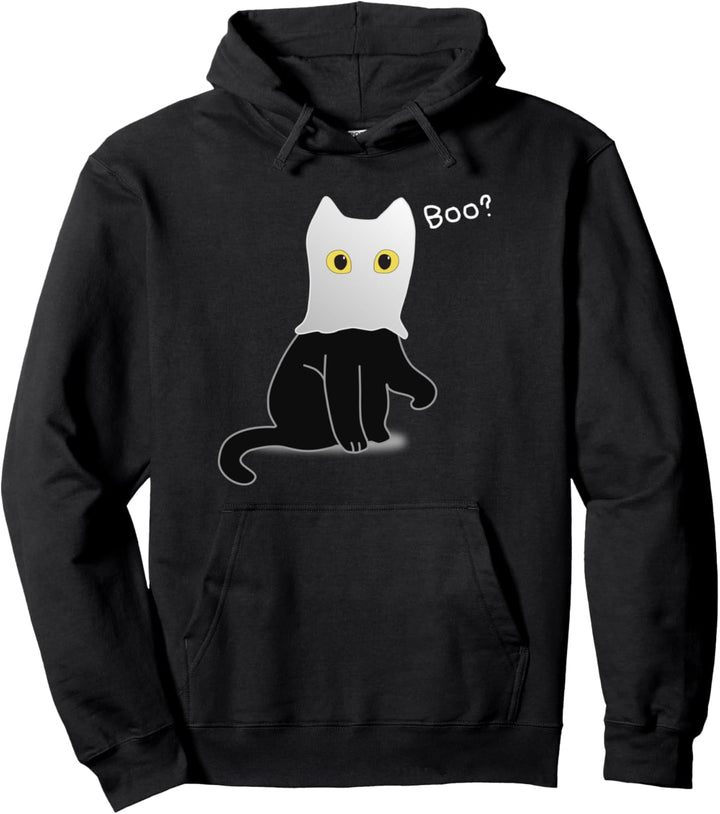 Schwarze Katze Als Geist Verkleidet, Halloween Katzenmama Pullover Hoodie