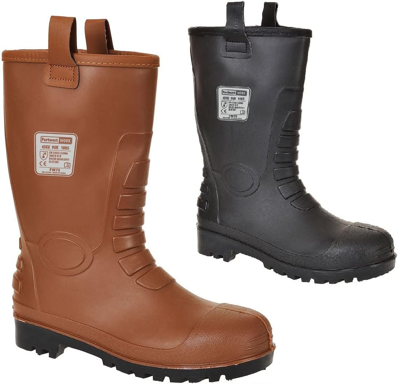 Portwest Neptune Rigger Sicherheitsstiefel S5 CI, Grösse: 43, Farbe: Tan, FW75TAR43 Braun 9, Braun 9