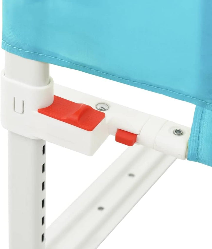 homiuse Kleinkind-Bettschutzgitter 150x25 cm Blau Stoff Rausfallschutz Bettumrandung Babybett Bettgi
