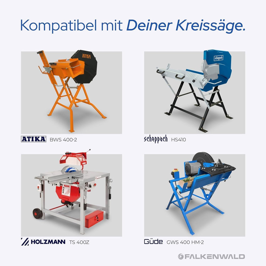 FALKENWALD® Sägeblatt Kreissägeblatt 400x30 mm speziell für Bauholz & Holz mit Nägel - kompatibel mi