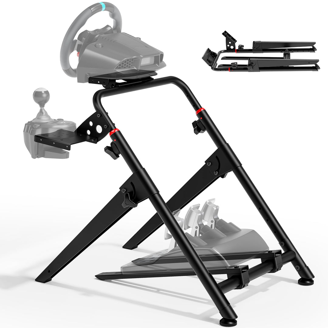 ARES WING Lenkradständer kompatibel mit Fanatec, Thrustmaster, Logitech, Moza, faltbares SIM Racing