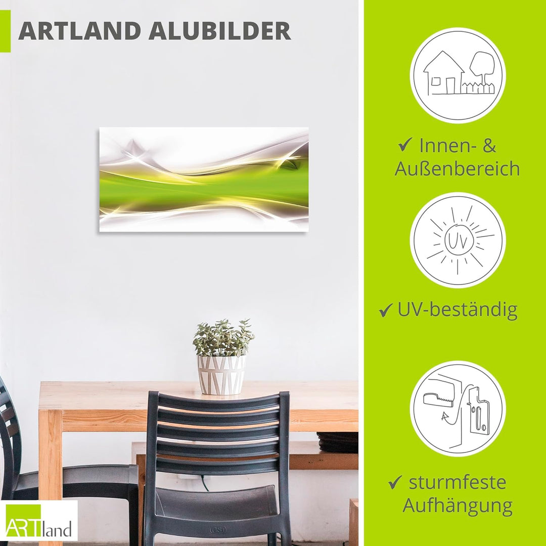 ARTland Wandbild Alu Verbundplatte für Innen & Outdoor Bild60x30 cm Abstrakte Motive Gegenstandslos