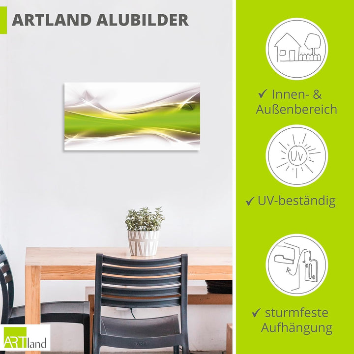 ARTland Wandbild Alu Verbundplatte für Innen & Outdoor Bild60x30 cm Abstrakte Motive Gegenstandslos