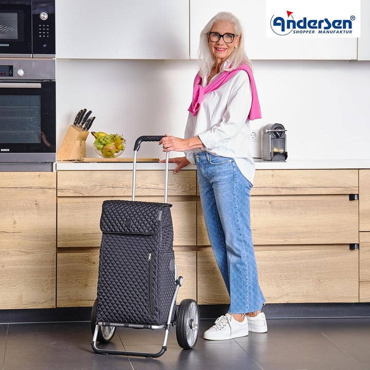 ANDERSEN Einkaufstrolley - Royal Shopper Lissa schwarz, Schwarz