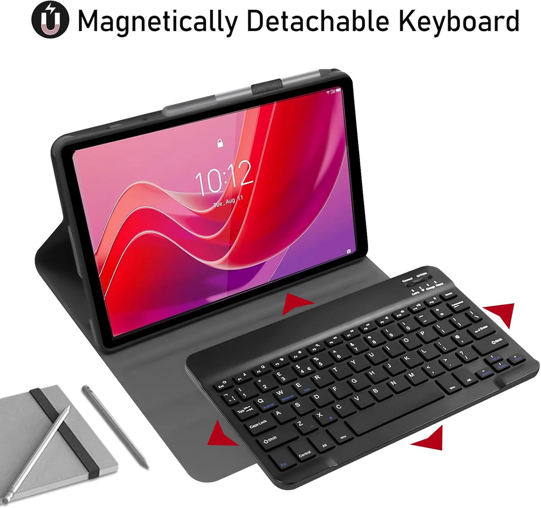 Hülle mit Tastatur für Lenovo Tab M11 (TB330/TB331) 11 Zoll 2024, (Deutsches) Tastatur Hülle für Len