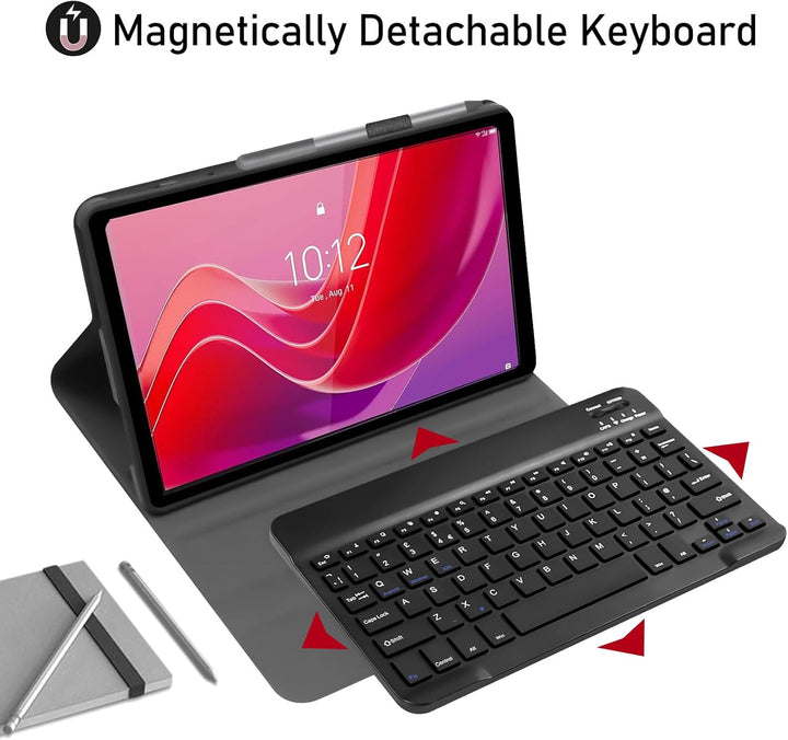 Hülle mit Tastatur für Lenovo Tab M11 (TB330/TB331) 11 Zoll 2024, (Deutsches) Tastatur Hülle für Len