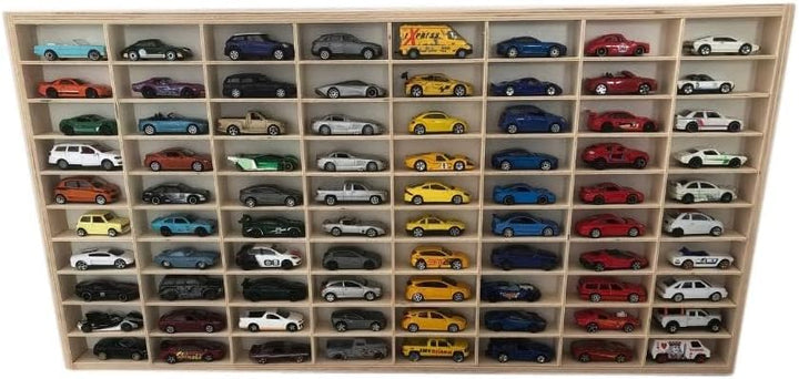 Dekoralove HOLZORGANISATOR 80X40CM für Schubladen kompatibel für Hot Wheels Schmuck Holz Aufbewahrun