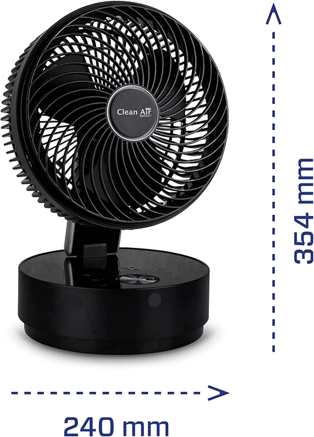 Clean Air Optima CA-404 - Design Zirkulator Ventilator mit Ionisator - Ultraleise automatische Schla