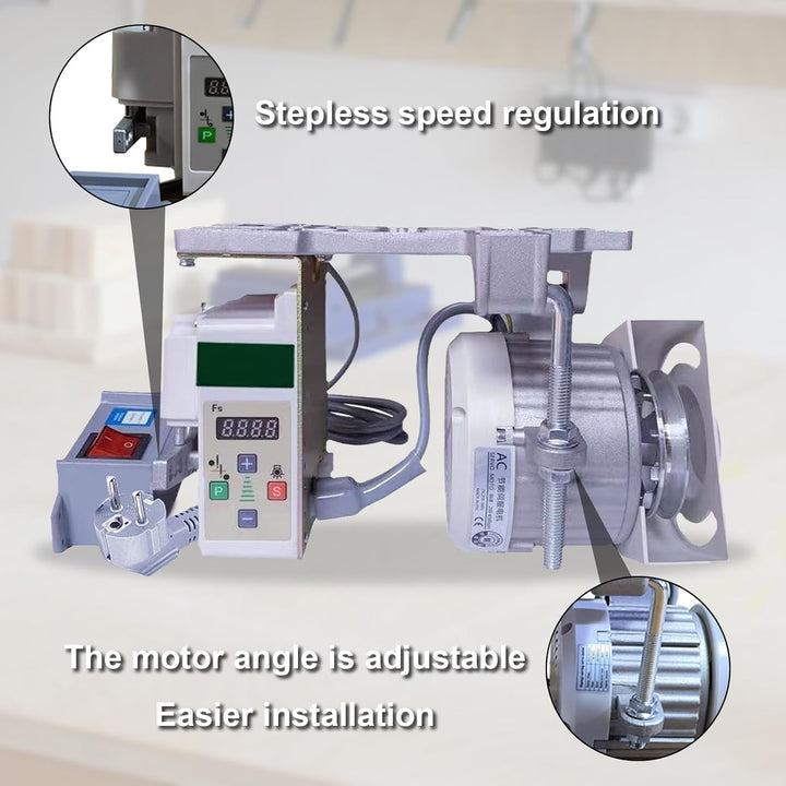 Elektrischer Nähmaschinenmotor, 220V 750W Industrieller Nähmaschinenmotor Energiesparender Servomoto