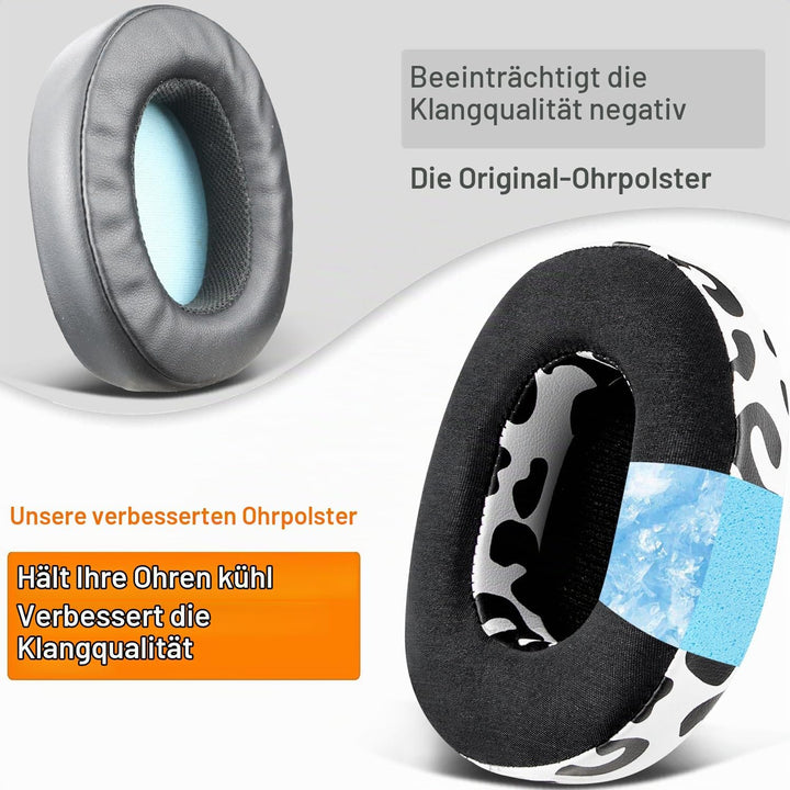 SOULWIT Kühlgel Ersatz Ersatzpolster Polster Ohrpolster für Skullcandy Hesh 3/ANC/Evo &amp; Crusher Wire