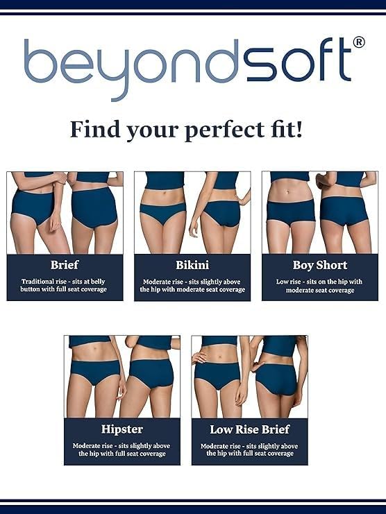 Fruit of The Loom Women's Underwear Panties (Regular & Plus Size), Low Rise Brief-Modal-12 Pack, 6
