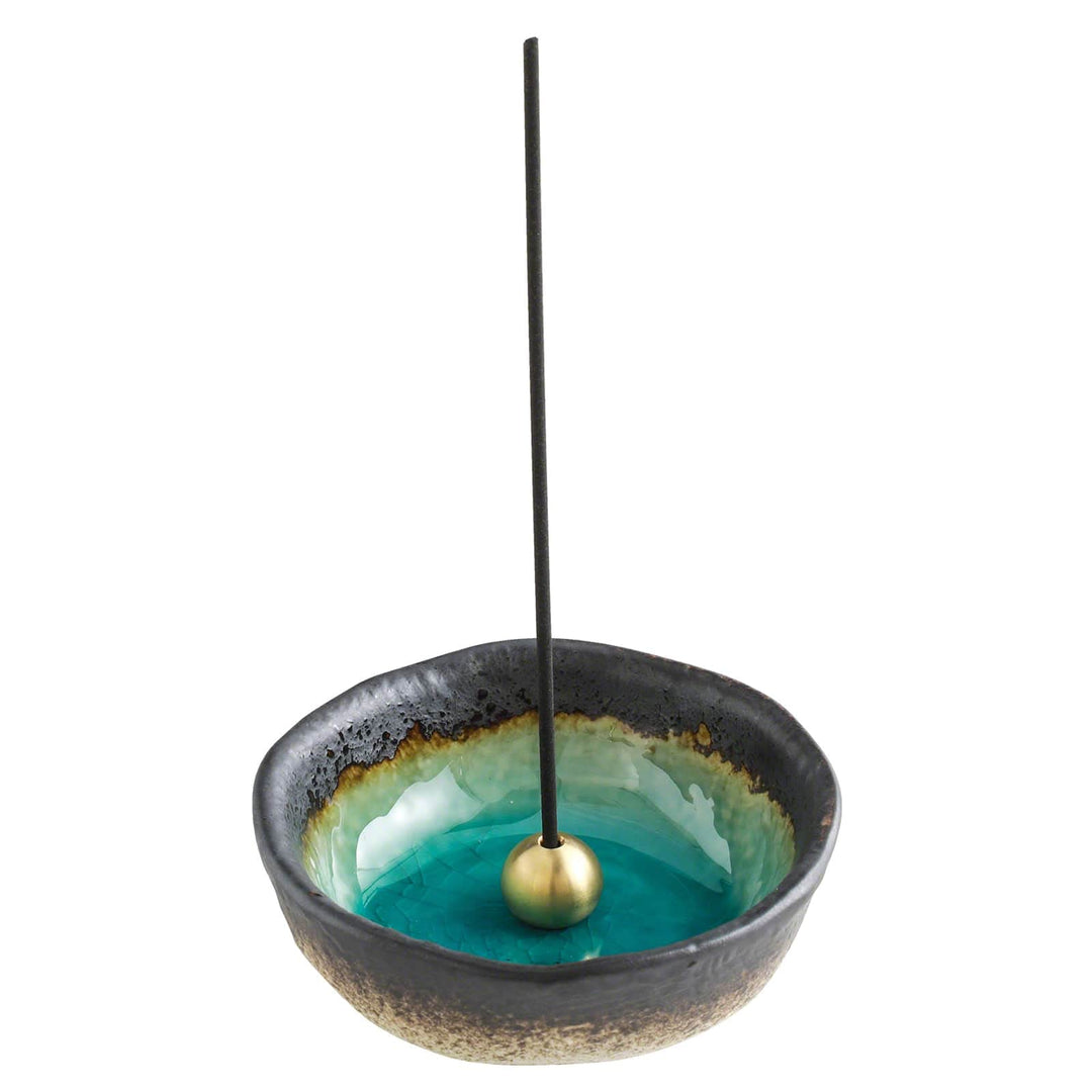 Asayu Japan Mini Räucherstäbchenhalter für Stäbchen 8.3cm, Traditioneller Made in Japan Keramik-Asch